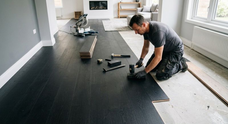 Dark Wood Floor Installation in Lancaster County, PA