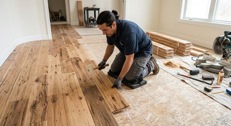 Hickory Floor Installation in Lancaster County, PA