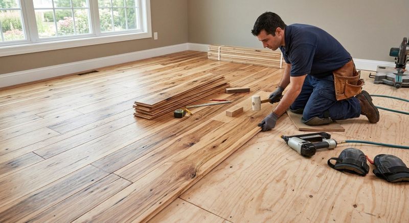 Hickory Floor Installation in Lancaster County, PA