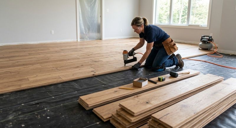 Wide Plank Floor Installation in Lancaster County, PA